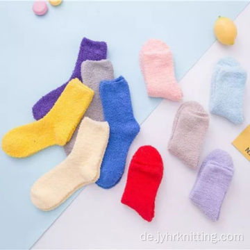 Frauen klobige flauschige Slipper -Socken mit Greifer